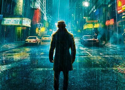Watchmen, rain, comics - random desktop wallpaper