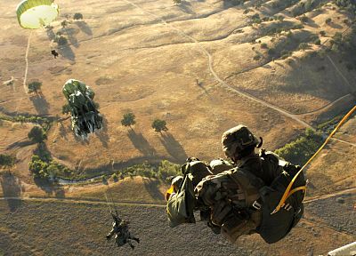 soldiers, airborne, parachute - duplicate desktop wallpaper