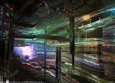 abstract, future, technology, cyber - random desktop wallpaper