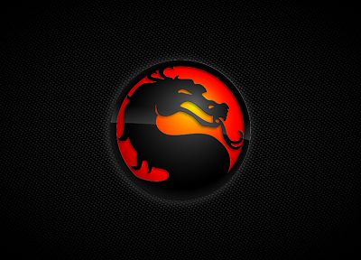 Mortal Kombat, logos, black background, Mortal Kombat logo - desktop wallpaper