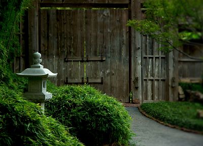 garden, rocks, Japanese, Composition, zen, gate - desktop wallpaper