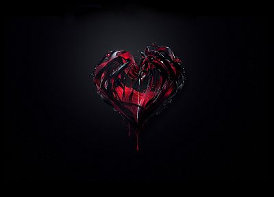 love, black, hearts, Justin Maller - desktop wallpaper