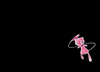 Pokemon, Mew, black background - random desktop wallpaper