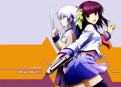 Angel Beats!, Tachibana Kanade, Nakamura Yuri, anime girls - duplicate desktop wallpaper