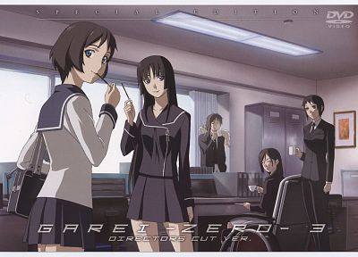 school uniforms, classroom, Isayama Yomi, Ga-Rei: Zero, Tsuchimiya Kagura, Jinguuji Ayame - duplicate desktop wallpaper