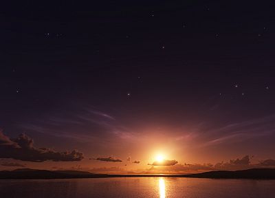 sunset, landscapes, nature, oceans, skyscapes - duplicate desktop wallpaper