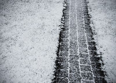 winter, snow, paths - duplicate desktop wallpaper