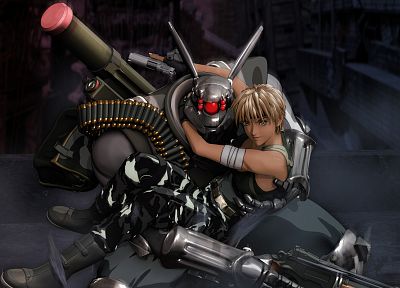 soldiers, Appleseed, robots, Android - desktop wallpaper