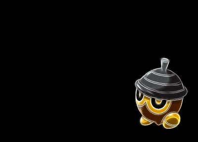Pokemon, simple background, black background, Seedot - desktop wallpaper