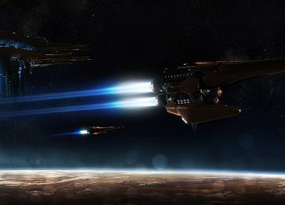 outer space, planets, spaceships, space station, vehicles - related desktop wallpaper