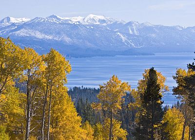 autumn, California, Lake Tahoe - random desktop wallpaper