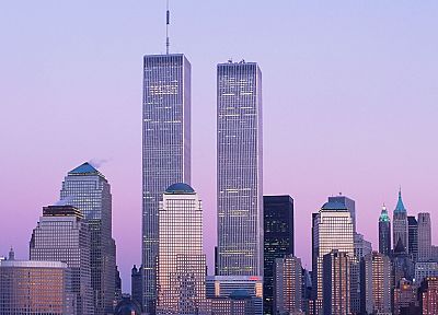 World Trade Center, New York City, twin towers - duplicate desktop wallpaper