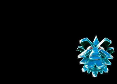 Pokemon, Fractalius, black background, Pineco - related desktop wallpaper