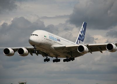 aircraft, airliners, Airbus A380-800 - desktop wallpaper