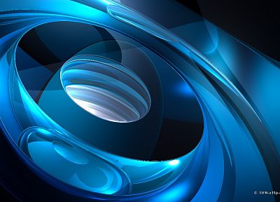 abstract, blue, sound, 3D - random desktop wallpaper