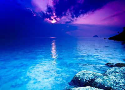 blue, crystals, Thailand, sea - random desktop wallpaper