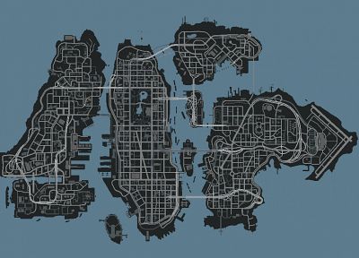 maps, GTA IV - random desktop wallpaper