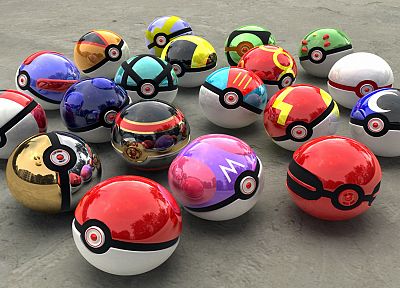 Pokemon, Poke Balls - duplicate desktop wallpaper