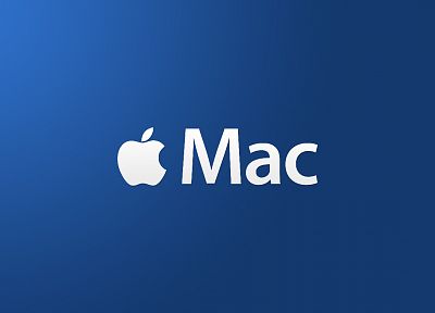 Apple Inc., Mac, blue background - desktop wallpaper