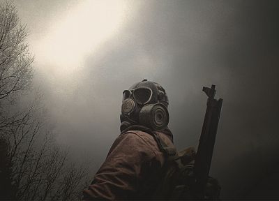 army, forests, gas masks - related desktop wallpaper