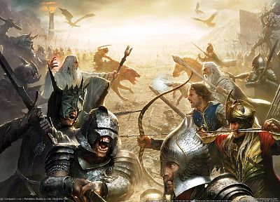 Gandalf, Sauron, The Lord of the Rings, Aragorn, battles, orcs, Saruman, Ents, Haldir - desktop wallpaper
