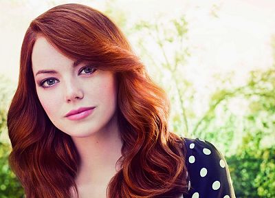 women, nature, actress, redheads, celebrity, Emma Stone, faces - related desktop wallpaper