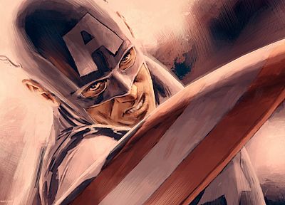 paintings, comics, Captain America, Marvel Comics, Marvel, Steve Rogers - duplicate desktop wallpaper