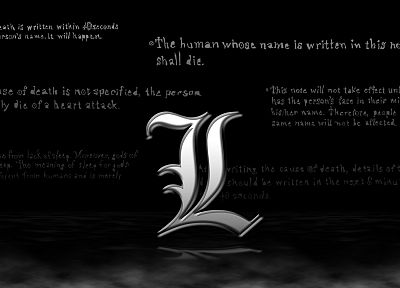 Death Note, L., anime - related desktop wallpaper