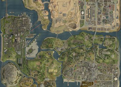 Grand Theft Auto, maps - random desktop wallpaper