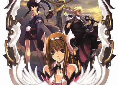 Ar Tonelico, anime boys, Nagi, anime girls, Misha Arsellec Lune, Aurica Nestmile - related desktop wallpaper