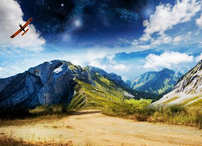 mountains, landscapes, artwork - random desktop wallpaper