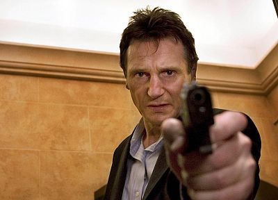 guns, Liam Neeson - random desktop wallpaper