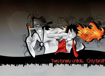 One Piece (anime), Ace, Monkey D Luffy, Portgas D Ace - random desktop wallpaper