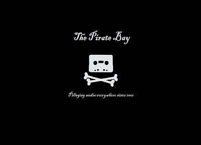 The Pirate Bay, black background - random desktop wallpaper