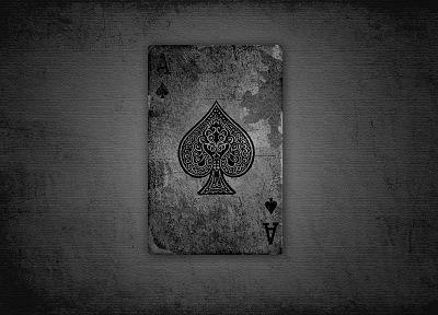 cards, grunge, ace of spades - random desktop wallpaper