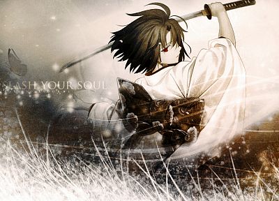 Kara no Kyoukai, Ryougi Shiki, Japanese clothes, swords - desktop wallpaper