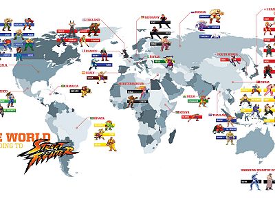video games, Street Fighter, worldmap, maps - random desktop wallpaper
