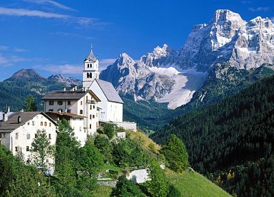 landscapes, churches, Italy, Alps - duplicate desktop wallpaper