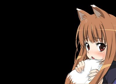 Spice and Wolf, animal ears, Holo The Wise Wolf, simple background, inumimi - random desktop wallpaper