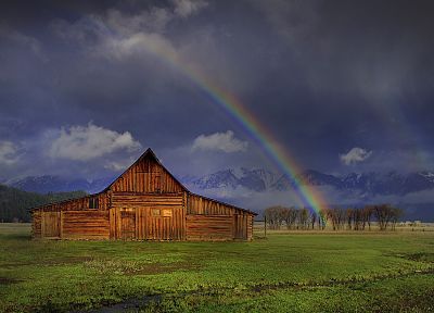 Wyoming, Grand Teton National Park, barn, National Park - related desktop wallpaper