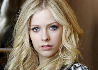 blondes, women, Avril Lavigne, faces - related desktop wallpaper