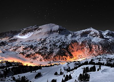 mountains, landscapes, nature, winter, snow - random desktop wallpaper