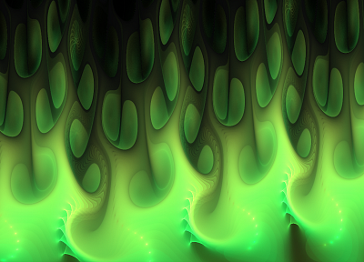 green, fractals, slime - duplicate desktop wallpaper