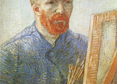 Vincent Van Gogh, artwork, self portrait - duplicate desktop wallpaper