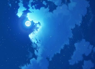 clouds, Moon, anime, skyscapes - related desktop wallpaper