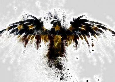 Fractalius, symbol, eagles, American Flag - desktop wallpaper