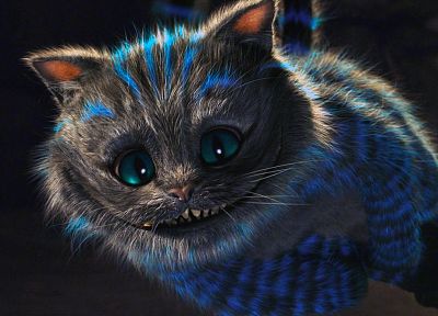 Alice in Wonderland, Tim Burton, Cheshire Cat - desktop wallpaper