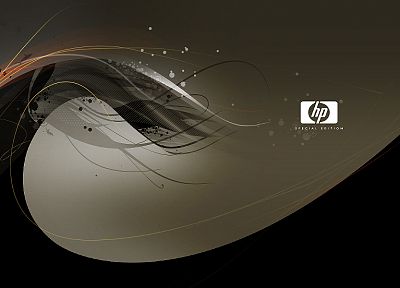 abstract, waves, vectors, Hewlett Packard, digital art, curves - desktop wallpaper