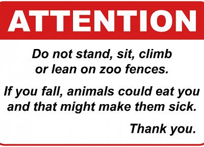 fences, animals, funny, sick, warning - related desktop wallpaper