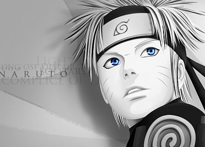 blue eyes, Naruto: Shippuden, selective coloring, Uzumaki Naruto - related desktop wallpaper
